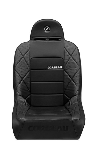 Corbeau Baja JP Black HD Vinyl/Cloth Wide Fixed Back Suspension Seat - Image 2