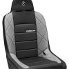 Corbeau Baja JP Black Vinyl/Grey HD Vinyl Wide Fixed Back Suspension Seat