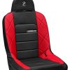 Corbeau Baja JP Black Vinyl/Red HD Vinyl Wide Fixed Back Suspension Seat