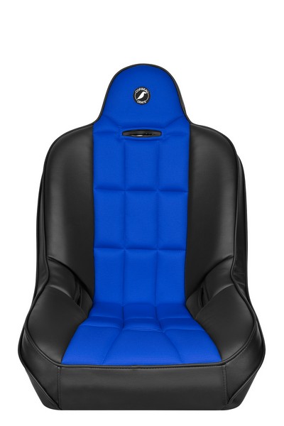 Corbeau Baja SS Black Vinyl/Blue Cloth Fixed Back Suspension Seat - Image 3
