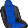 Corbeau Baja SS Black Vinyl/Blue Cloth Fixed Back Suspension Seat