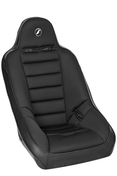 Corbeau Baja Ultra Black Vinyl/Cloth Fixed Back Suspension Seat