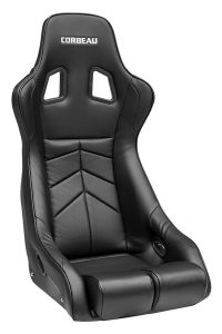 Corbeau DFX Black Vinyl - Fixed Back Racing Seat