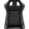 Corbeau DFX Carbon Vinly/Cloth White Piping - Fixed Back Racing Seat - Image 3
