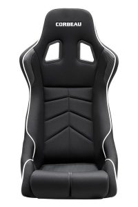Corbeau DFX Carbon Vinly/Cloth White Piping - Fixed Back Racing Seat - Image 3