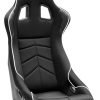 Corbeau DFX Carbon Vinly/Cloth White Piping - Fixed Back Racing Seat