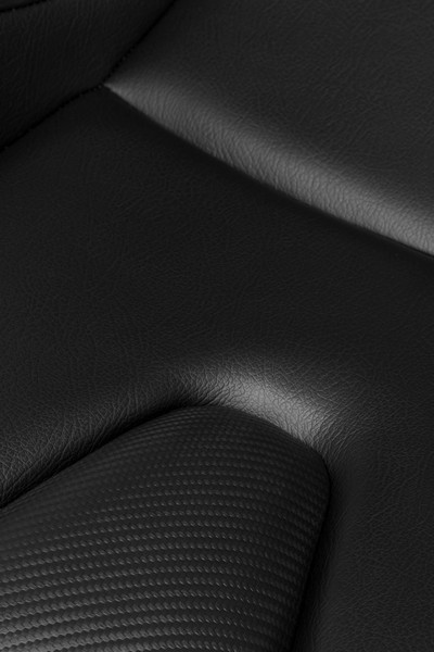 Corbeau Evolution X Black Vinyl/Carbon Black Stitch - Fixed Back Racing Seat - Image 3