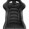 Corbeau FX1 Black Cloth/Vinyl - Fixed Back Racing Seat - Image 3