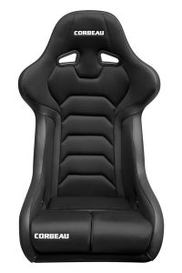 Corbeau FX1 Black Cloth/Vinyl - Fixed Back Racing Seat - Image 3