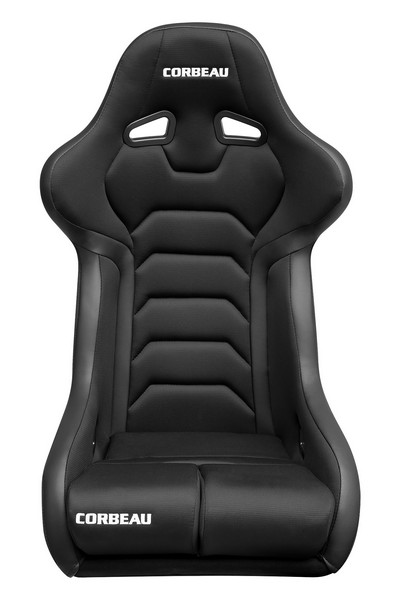 Corbeau FX1 Black Cloth/Vinyl - Fixed Back Racing Seat - Image 3