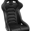 Corbeau FX1 Black Cloth/Vinyl - Fixed Back Racing Seat