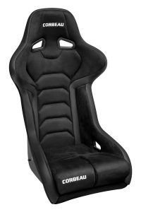 Corbeau FX1 Pro Black Suede/Vinyl - Fixed Back Racing Seat