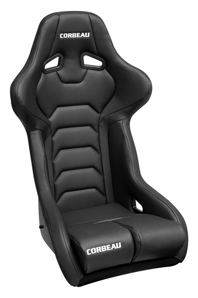 Corbeau FX1 Pro Black Vinyl - Fixed Back Racing Seat