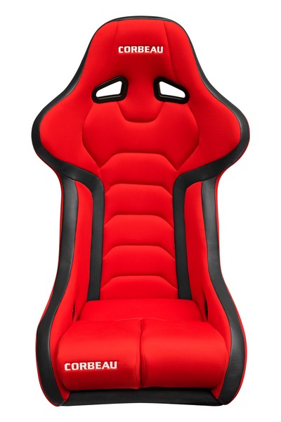 Corbeau FX1 Pro Red Cloth/Black Vinyl - Fixed Back Racing Seat - Image 5