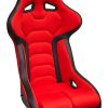 Corbeau FX1 Red Cloth/Black Vinyl - Fixed Back Racing Seat