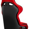 Corbeau FX1 Red Cloth/Black Vinyl - Fixed Back Racing Seat - Image 4