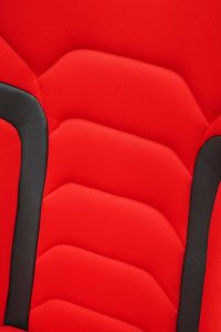 Corbeau FX1 Red Cloth/Black Vinyl - Fixed Back Racing Seat - Image 5