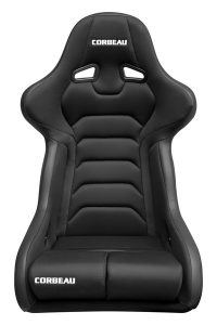 Corbeau FX1 Wide Black Cloth/Vinyl - Fixed Back Racing Seat - Image 3