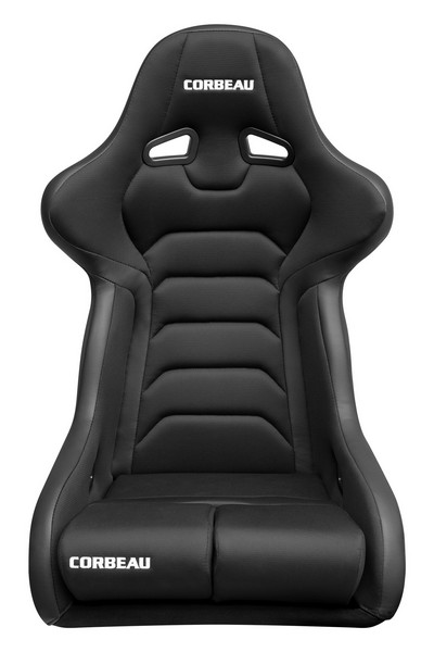 Corbeau FX1 Wide Black Cloth/Vinyl - Fixed Back Racing Seat - Image 3