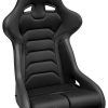 Corbeau FX1 Wide Black Cloth/Vinyl - Fixed Back Racing Seat