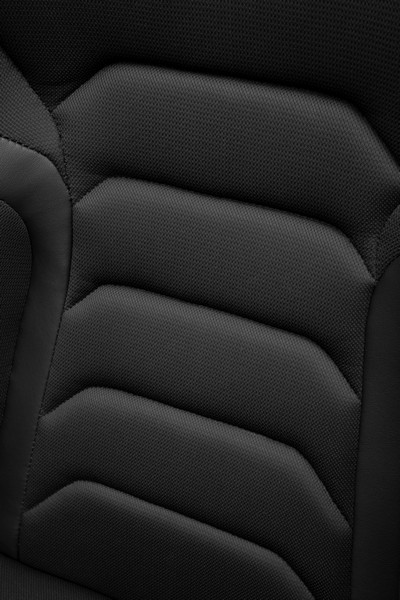 Corbeau FX1 Wide Black Cloth/Vinyl - Fixed Back Racing Seat - Image 5