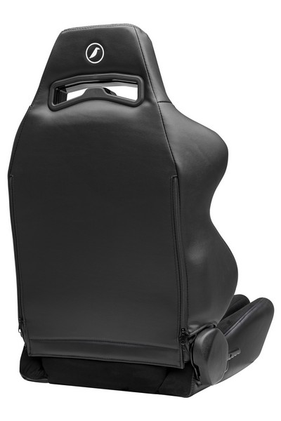 Corbeau LG1 Black Vinyl/Black Microsuede - Reclining Seat - Image 3