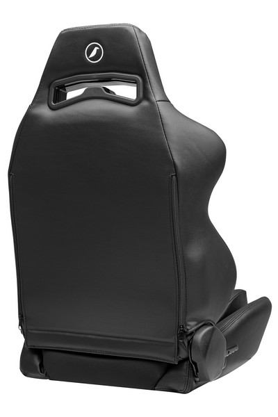 Corbeau LG1 Black Vinyl/Cloth Wide - Reclining Seat - Image 3