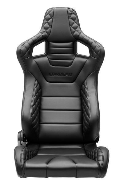 Corbeau RRS Black Vinyl Diamond/Black Stitch - Reclining Seat - Image 3