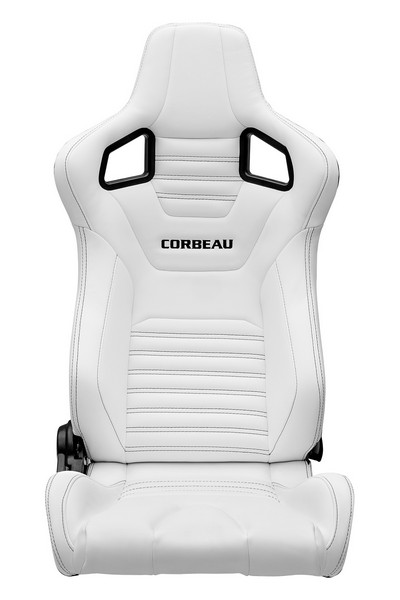 Corbeau RRS White Vinyl/Black Stitch - Reclining Seat - Image 3