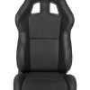 Corbeau A4 Black Leather Reclining Racing Seat