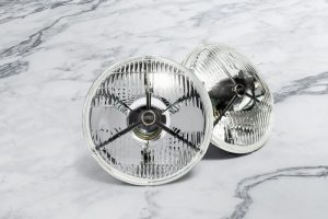 Project Kahn Retro Headlights (Black) for Defender 90/110