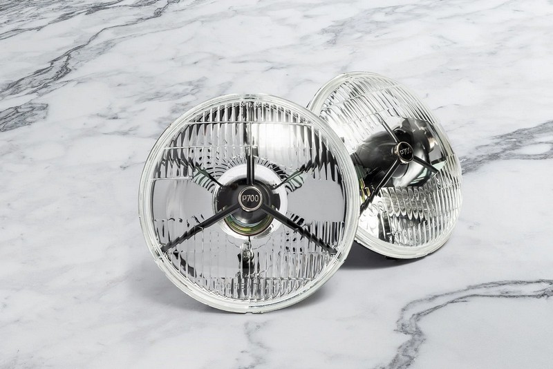 Project Kahn Retro Headlights (Black) for Defender 90/110