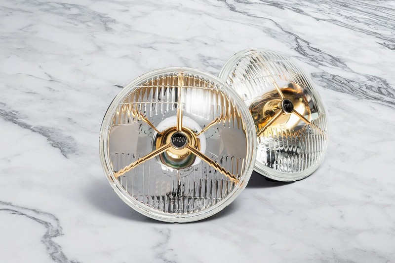 Project Kahn Retro Headlights (Gold) for Defender 90/110